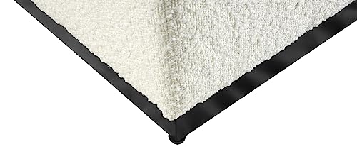 Image of HomePop 16 inch Cube Ottoman - Cream Boucle