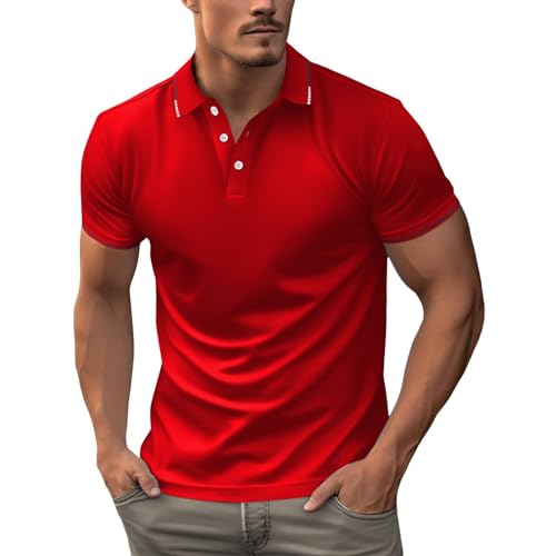 Polo à manches courtes pour homme col contrasté coupe classique en coton chic