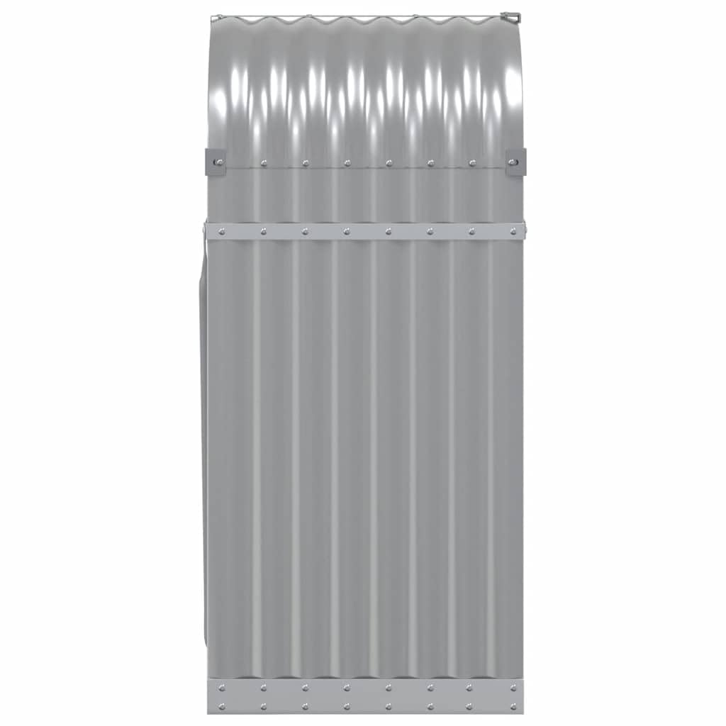 Soporte para leña de chimenea de acero galvanizado, 40 x 45 x 100 cm, resistente estantería para leña con ganchos para fijación a la pared para almacenamiento de madera seca en el jardín y