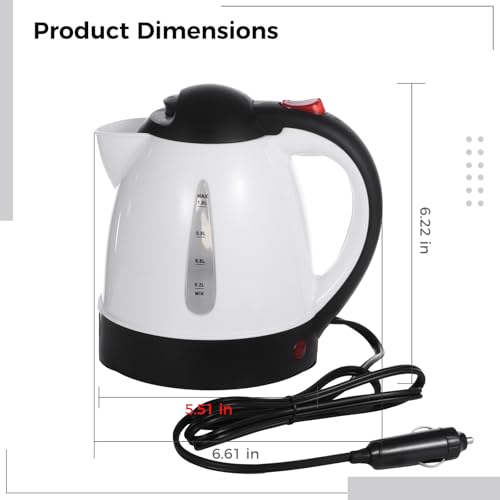 Hervidor eléctrico 12V para auto 1000 ml miniatura 4