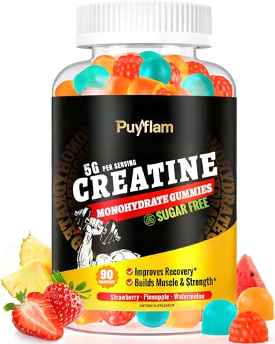 Image of Sugar Free Creatine Gummies 5000mg for Men & Women -Hydration + Strength Gummies with Electrolytes & 7 Nutrients | Perfect for Hot Workouts & Active Days, 90 Count