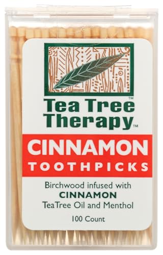 Tea Tree Therapy Toothpicks, Cinnamon, 100 Count