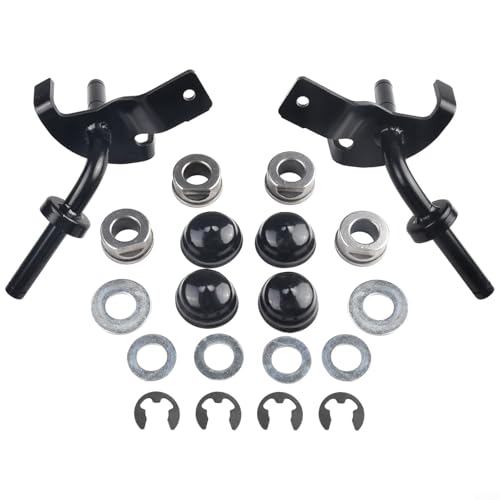 Kit de bujes de eje de dirección para Craftsman GY22251BLE 9040H, conjunto de cubo de rueda de tractor de césped de metal con cubiertas, piezas de reparación de pivote del eje delantero compatibles