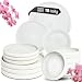 Produktbild Moritz & Moritz SOLID UNI Geschirrset 6 Personen Creme 18-teilig - Modernes Steinzeug Geschirr Set - Mikrowellen- & Spülmaschinenfest, Essgeschirr, Tafelservice, Kombiservice 6 Personen