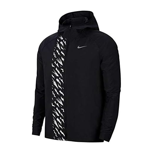 Nike herr Essential Gx jacka Svart/reflekterande silver X-L
