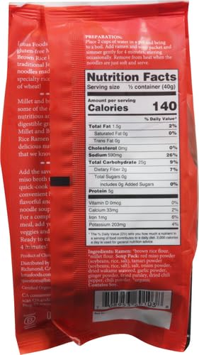 Miniatura 4 de Lotus Foods Mezcla de sopa de ramen orgánico de mijo y marrón 28 onzas