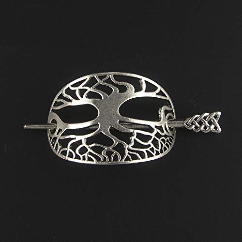 Viking Celtic Hair Clips Hairpin-Wiccan Tree Of Life Hair Clip Men Hair Sticks Hairpin For Long Hair Slide Irish Hair Accessories Celtic Knot Hair Pin Viking Jewelry Women #TOP1