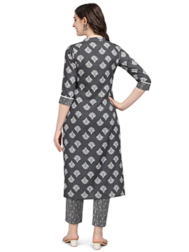 Image of NAINVISH Cotton Blend Floral Regular Women's Kurtas & Kurtis