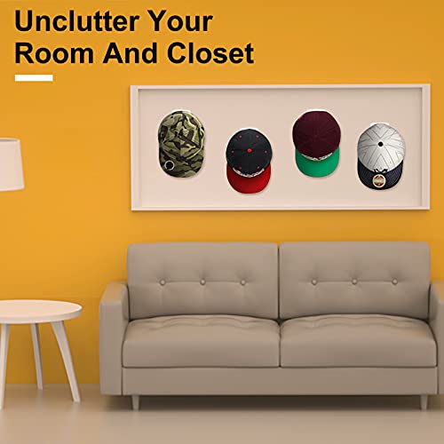 Luncy Adhesive Hat Hooks For Wall (15-Pack) Minimalist Hat Rack Design| No Drilling| Strong Hold Cowboy Hat Hanger To Display For Door,Closet - Hat Racks For Baseball Caps(White) #TOP5