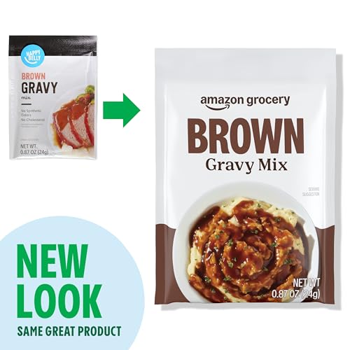 Image of Amazon Grocery, Brown Gravy Mix, 0.87 Oz (Pack of 2)