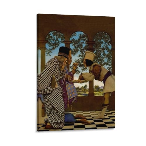 Toile Maxfield Parrish 60x90 : habillez un mur vide avec The King Samples The Tarts