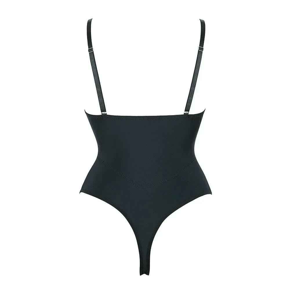 GLDFW Body da donna con spalline, body modellante per taglie forti, body contenitivo, body a compressione, schiena scoperta, intimo dimagrante