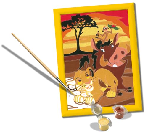 Ravensburger CreArt Kids 13x18 cm Numéro d'art Le Roi Lion Disney Kit de Peinture par numéros Dès 25723 - vue 4
