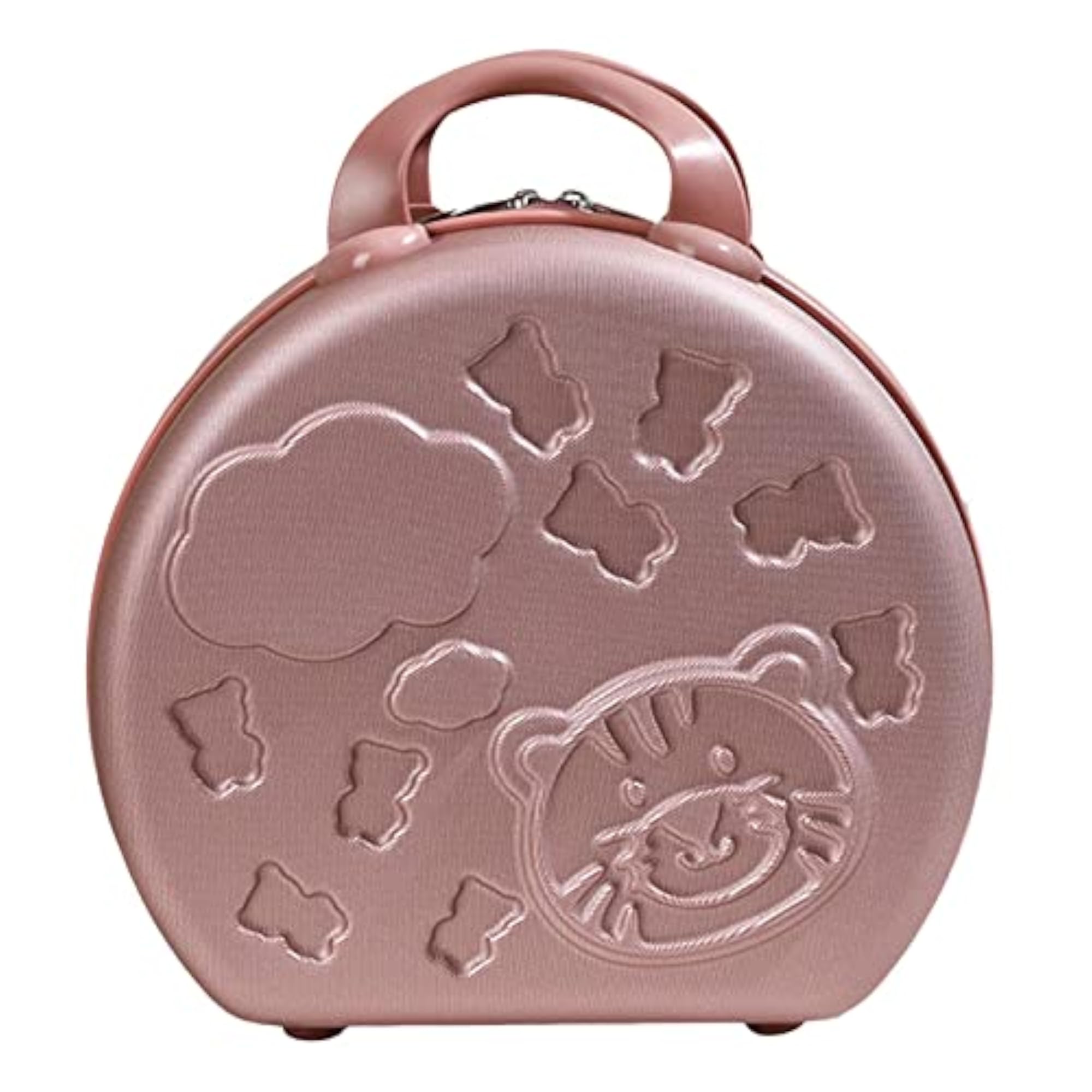 Mini Hard Shell Cosmetic Case Organizer, Small Girls Rose Gold