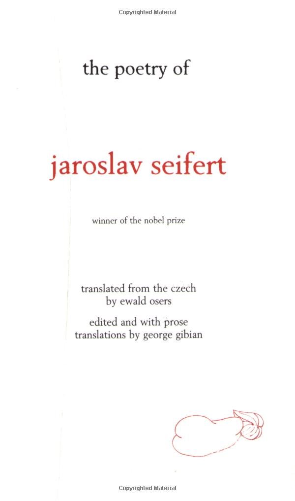 Buy The Poetry of Jaroslav Seifert — BookShops.in