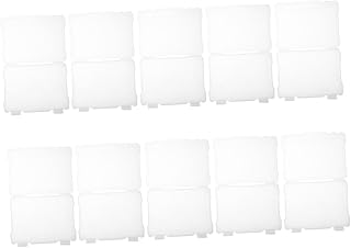 TEHAUX Xmas Picture Organizer 10 Pcs PP Photo Storage Case with Lid White