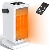 『2026新·寒さ対策』 セラミックヒーター『ECO知能恒温&2秒速暖』セラミックファンヒーター 500W/680W 10畳 熱変換効率99% 節電対策 15〜35℃温度調節 1〜12Hタイマー リモコン付き リモコン付き 55°C自動電源オフ 30s冷風循環 高濃度マイナスイオン搭載 静音設計 コンパクト 軽量 取っ手 足元 洗面所 脱衣所 トイレ用 家庭用 高齢者 PSE認証 日本語説明書付