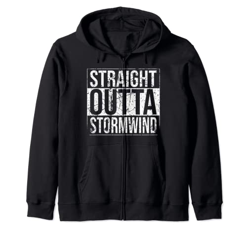 Straight Outta Stormwind WoW Alliance Gamer Gift Vintage Zip Hoodie