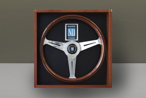 Nardi Steering Wheel - Classic - 360 mm (14.17 inches) - Mahogany Wood with Polished Spokes in Wooden Display Box - Part # 5201.36.3700