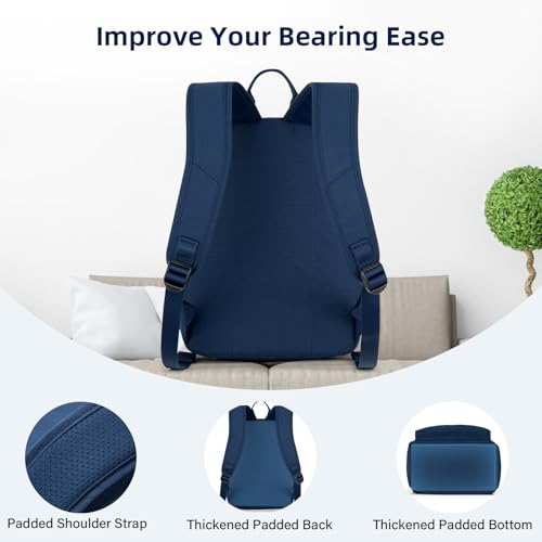 Image of HanTrip Carry On Travel Backpack For Men Women, 13 Inch Small Mini Work Bag Personal Item Backpacks, Camping Back Pack Lightweight Hiking Daypack For Office Nurse Commuter (Navy Blue)