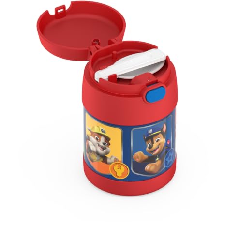 Image of THERMOS FUNTAINER Kids Food Jar with Spoon, 10oz, Paw Patrol | Kid-Friendly Stainless Steel Insulated Food Container, Keeps Food Hot or Cold Longer for School & Play, BPA Free