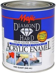 Majic Paints 8-1581-2 Diamond Hard Acrylic Enamel High Gloss Paint, 1-Quart, White TB #1