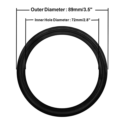 Image of DERNORD 3 inch Tri Clamp EPDM Sanitary Gasket Fits Tri-Clover Type Ferrule (Pack of 15)