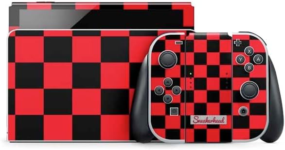 Skinit Decal Gaming Skin Compatible with Nintendo Switch OLED (2021) - Sneakerhead Red Checkered Design