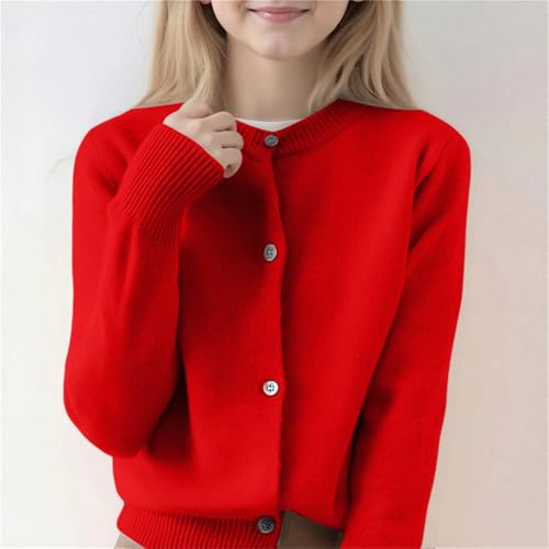 Boys Girls Cardigan Sweater Casual Comfy Soft Plain Knitted Jacket Crewneck Long Sleeve Jacket Fall Winter Trendy Clothes2