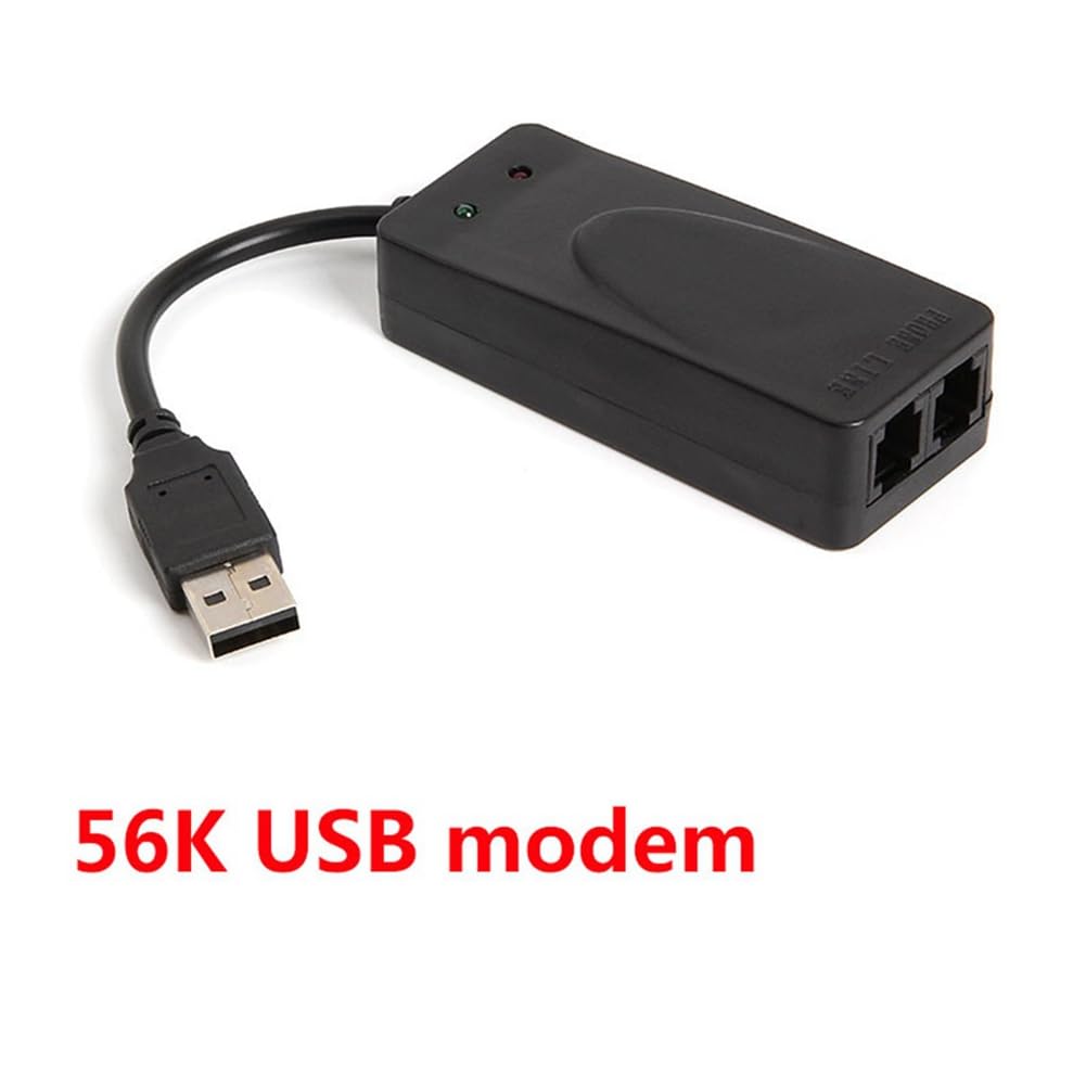 Módem de Fax USB de Doble Puerto USB2.0 56K V.92 V.90 Controlador de Módem Externo para Win 7 8 10 XP Recibir Enviar Fax en la Computadora