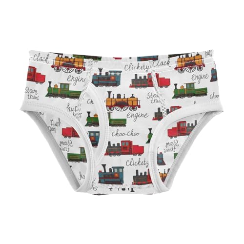 Boys' Exclusive Briefs Toddler Underwear 95% Combed Cotton Boxerbriefs 2T Steam Train Pattern Cars 17 - Main Image