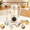Macchina per il latte di soia da 1400 ml, macchina per il latte di soia con 16 lame e 9 funzioni, macchina per il latte d'avena per latte di mandorla, latte vegetale, bevande a base di cereali, pulizi