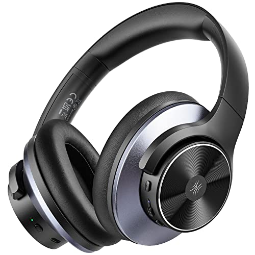 OneOdio A10 Casque Bluetooth à Hybride Réduction de Bruit sans Fil 【50 Heures】 Extra Bass, Hi-RES Audio, Transparence et Filaire Mode, Mallette de Transport, Casque Musique pour Voyager Maison Bureau