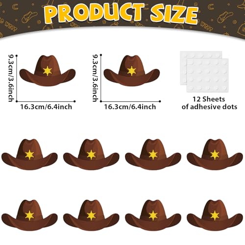 Image of gisgfim 80Pcs Western Cutouts Wild West Cowboy Cowgirl Hat Decorations Bulletin Board Rodeo Party Paper Cut-Outs Classroom Decor for DIY Craft Photo Wall Back to School Kindergarten Party Favor Supply
