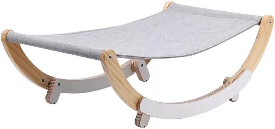 Cat Bed Hammock Kitten Rocking Chair Solid Wood Swing Basket Puppies