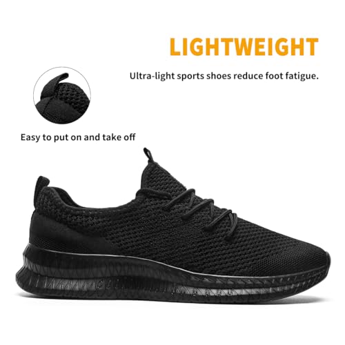 Image of DLWKIPV Mens Slip On Shoes Tennis Walking Gym Athletic Running Fashion Sneakers Workout Footwear Casual Sport Outdoors Breathable Knitted Mesh Lightweight