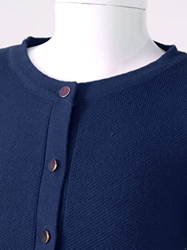 Sholeno Kids Girls Long Sleeve Sweater Button Down Knit Cardigan Solid Color Crochet Cropped Top Dress Coat4