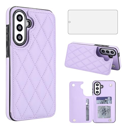 Coque Samsung Galaxy A36 5G avec porte-carte RFID et verre trempé A366U