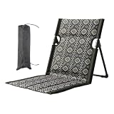 Lounge-Sessel für den Außenbereich, Boho-Stil, verstellbar, faltbar, tragbar, Strandkorbmatte, für Camping, Garten, Hinterhof, Balkon, Hof, Terrasse, Rasen, Pool