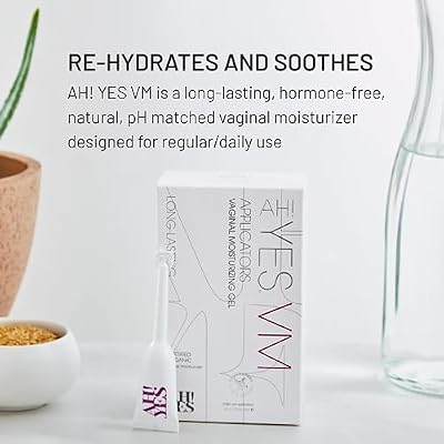 AH! YES Long Lasting Vaginal Moisturizer for Vaginal Dryness, Water Based & Estrogen-Free, 6 Pre-Filled Applicators