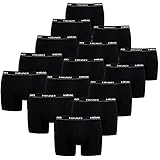 HEAD 15 er Pack Herren Boxer Boxershorts Basic Pant Unterwäsche, Farbe:200 - Black, Bekleidungsgröße:L
