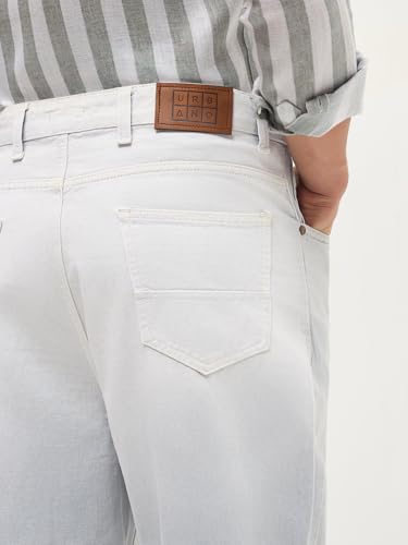 Image of Urbano Fashion Men's Loose Baggy Fit Heavy Washed Faded Denim Jeans Non-Stretchable