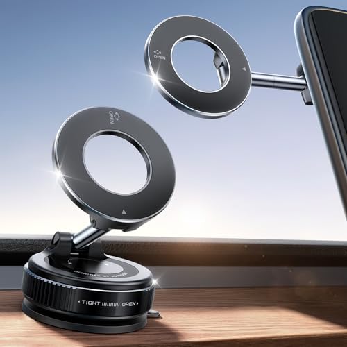 LISEN 2025 Nouveau Support De Téléphone Magnétique à Aspiration Sous Vide Réglable Automatiquement Support De Voiture Pliable Design Pour Smartphones GPS