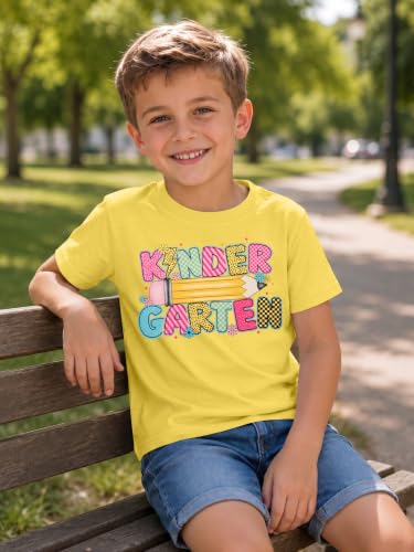 Image of First Day of Kindergarten Shirt Toddler First Day of School Tee Boy Girls I'm Ready for Kindergarten Tops