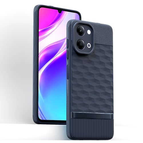 Image of Pikkme Back Cover for Vivo Y11 5G Camera Protection 3D Hexa Cube Design Silicone Protective Bumper Case (Blue)