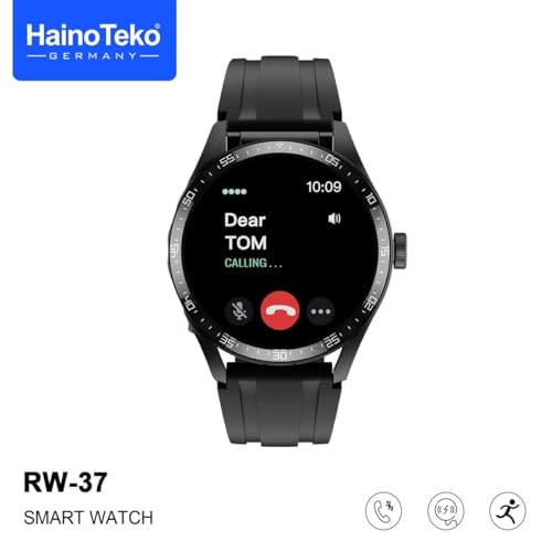 Image of HainoTeko Germany Haino Teko Germany Rw37 Watch Buds With Large Screen Round Shape AMOLED Display Smart Watch And Bluetooth Earbuds With 2 Pair Straps For Ladies And Gents