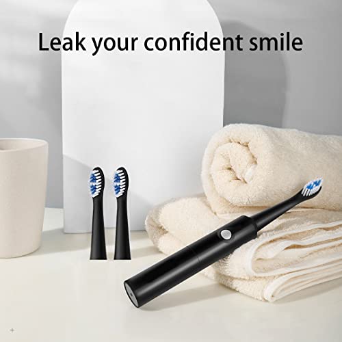 Image of ELEPHANTBOAT Sonic Electric Toothbrush for Adults,Soft Nylon Bristles,One Button Control,Battery Powered,3 Replacement Brush Tip
