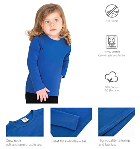 Image of Lilax Girls' Basic Long Sleeve Round Neck Cotton T-Shirt