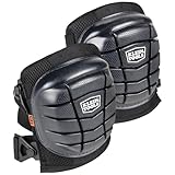 KLEIN TOOLS 60184 Knee Pads, Lightweight Gel Knee Pads with Slip Resistant Rubber Caps and Adjustable Straps, Great for Construction, Black