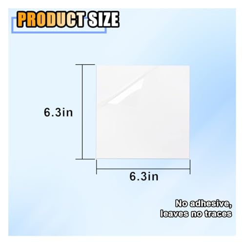 Image of smilfuy Car Windshield Sticker Decals, 6.3x6.3 Inch Car Windshield Sticker Applicator with Squeegee, Clear Window Static Cling Film Decals for Car Parking Permit Inspection Sticker Holder (6 Sheets)